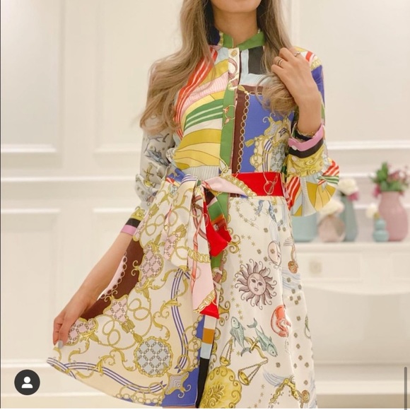 ZARA Chain Print Dress - Picture 13 of 16